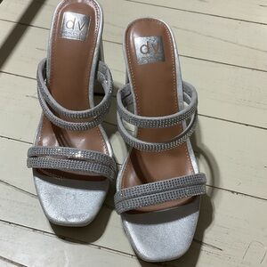 DV by Dolce Vita Metallic Silver Sandals